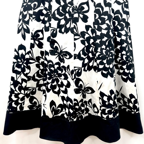 London Times Black+White Sleeveless Dress built in corset size 8 - Picture 3 of 6